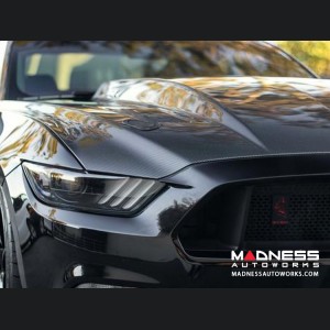 Ford Mustang Double Sided Cowl hood - Carbon Fiber - (2015-2017)